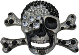 Bejewelled Black Diamond Skull Belt Buckle!!